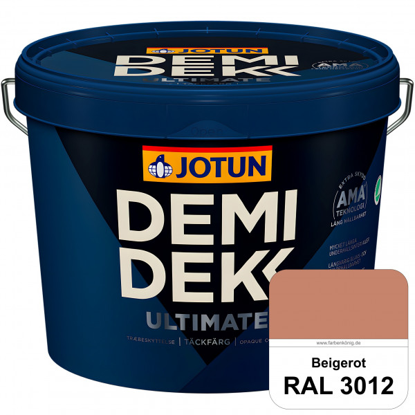 DEMIDEKK ULTIMATE Täckfärg - Deckende Holzfarbe (RAL 3012 Beigerot)