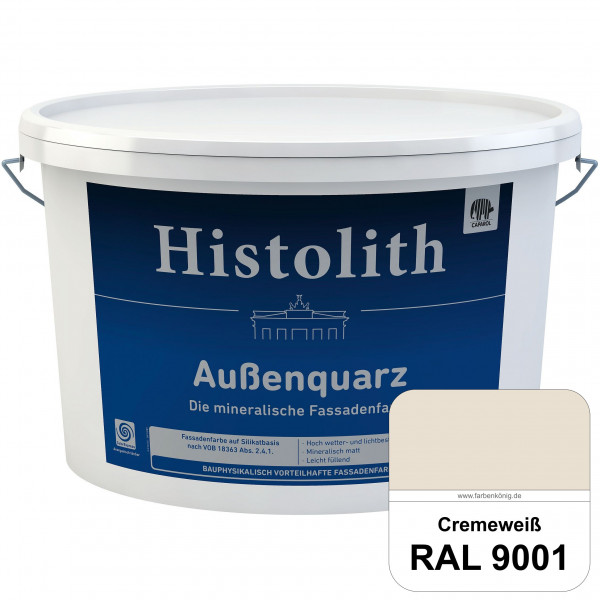 Histolith Außenquarz (RAL 9001 Cremeweiß) die mineralische Fassadenfarbe