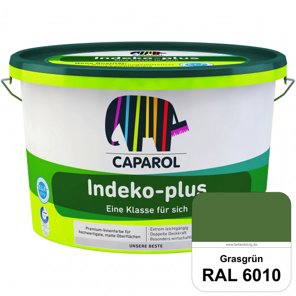 Indeko-plus (RAL 6010 Grasgrün) doppeldeckende matte & hochwertige Innenfarbe