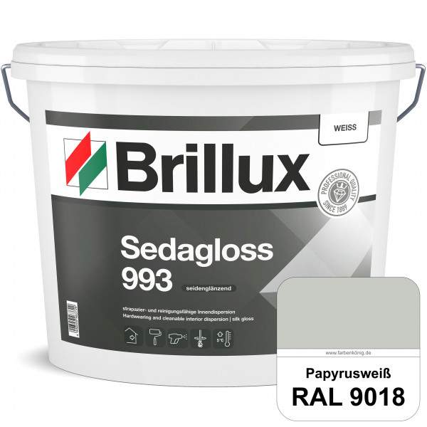 Sedagloss 993 (RAL 9018 Papyrusweiß) seidenglänzende Innendispersion für hoch strapazierfähige & gut