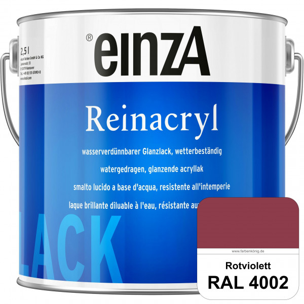 einzA Reinacryl (RAL 4002 Rotviolett) wetterbeständige glänzende Acryl-PU-Lackfarbe