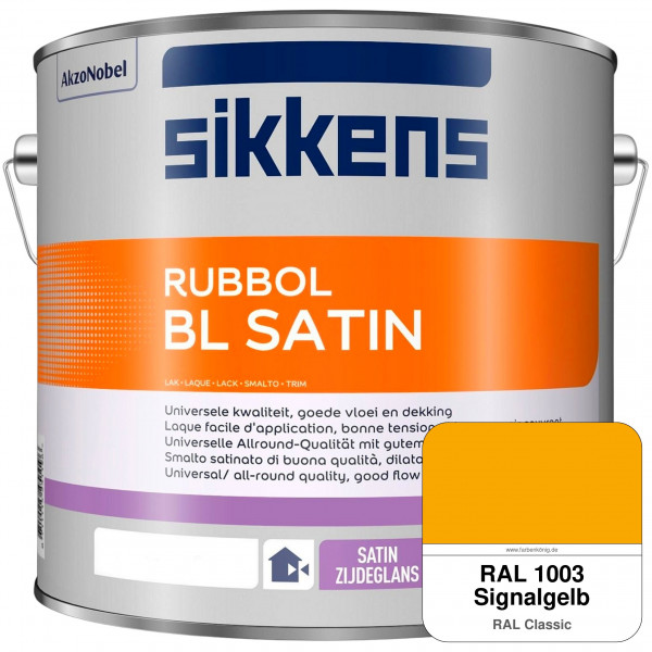 Rubbol BL Satin (RAL 1003 Signalgelb) hochelastischer & seidenglänzender Lack (wasserbasiert) innen