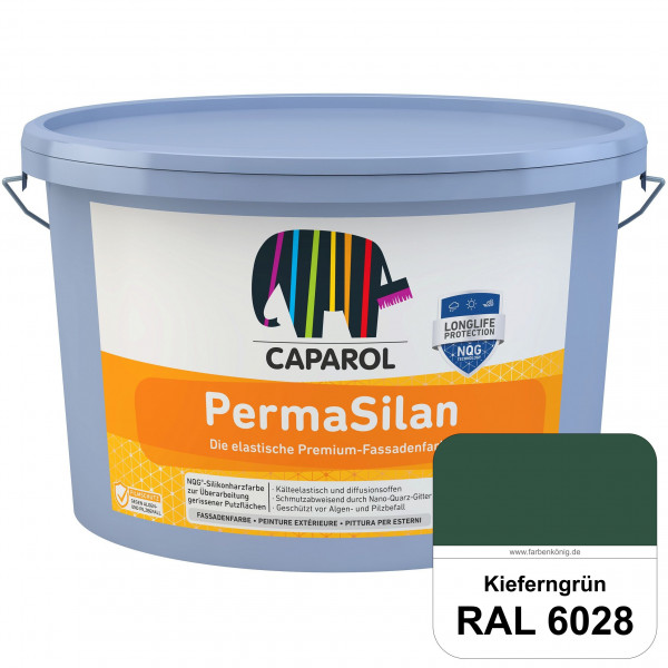 PermaSilan (RAL 6028 Kieferngrün) Elastische, diffusionsoffene Fassadenfarbe mit integrierter Nano-Q