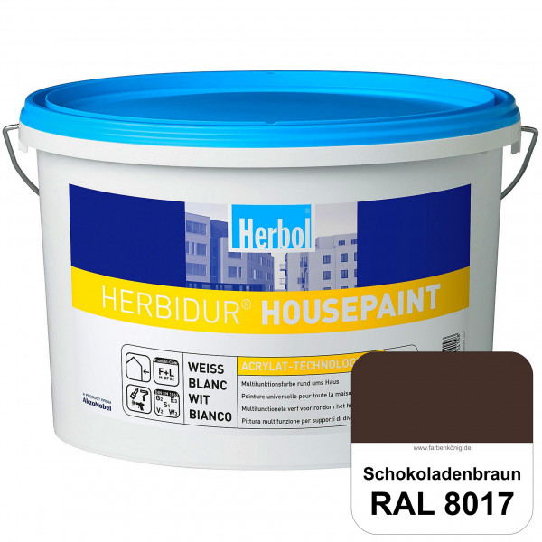 Herbidur Housepaint (RAL 8017 Schokoladenbraun) seidenmatte Reinacrylat-Fassadenfarbe