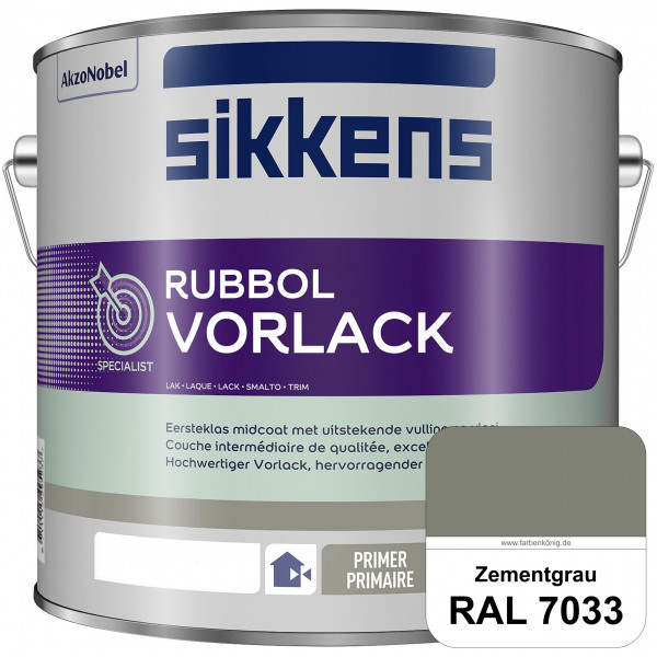 Rubbol Vorlack (RAL 7033 Zementgrau) Aromatenfreier Vorlack der Spitzenklasse (außen & innen)