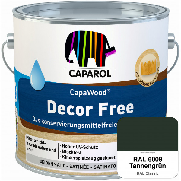 CapaWood® Decor Free (RAL 6009 Tannengrün) - ersetzt Capadur DecorLasur KF