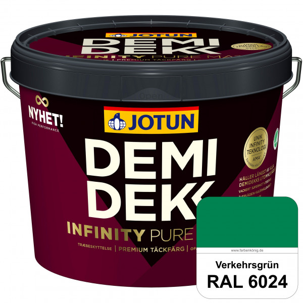 DEMIDEKK Infinity Pure Mat - Deckende, matte Holzfarbe (RAL 6024 Verkehrsgrün)