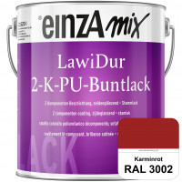 einzA LawiDur 2-K-PU-Buntlack - Seidenglanz (RAL 3002 Karminrot)