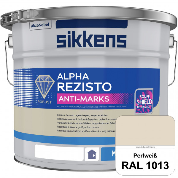 Alpha Rezisto Anti-Marks (RAL 1013 Perlweiß) Extrem widerstandsfähige Innenwandfarbe