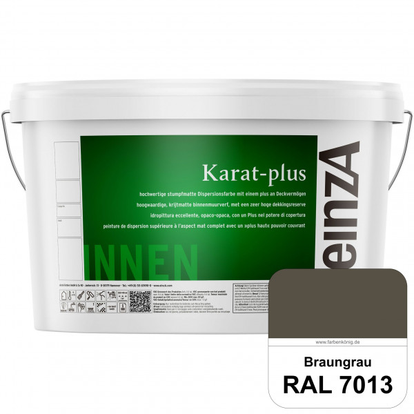 einzA Karat-plus (RAL 7013 Braungrau) Innenwandfarbe mit herausragenden Produkteigenschaften