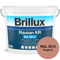 Rausan KR K3 3517 (RAL 3012 Beigerot) Organisch gebundener Kratzputz für wetterbeständige Oberfläche