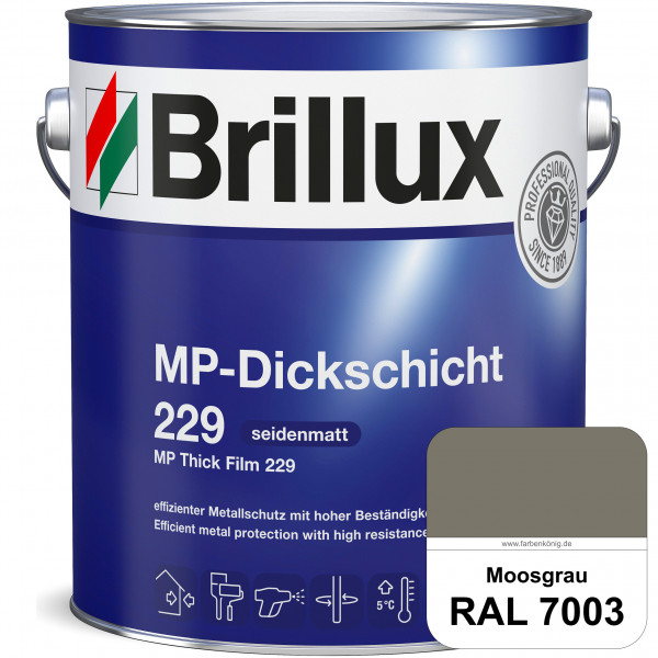 MP-Dickschicht 229 (RAL 7003 Moosgrau) Korrosionsschutz für grundierten Eisen- & Stahl sowie für Zin