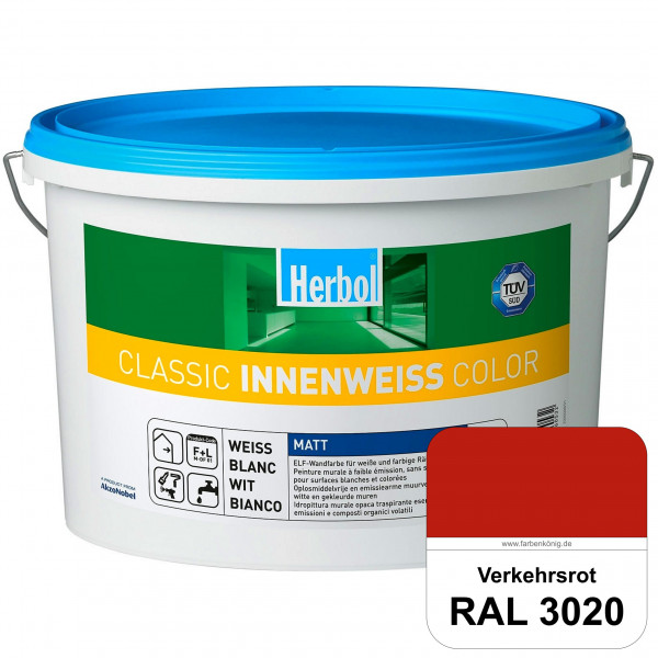 Classic Innenweiss Color (RAL 3020 Verkehrsrot) Hochwertige Renovierungsfarbe