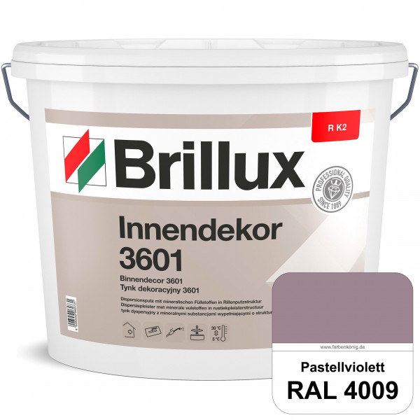 Innendekor ELF R K2 3601 (RAL 4009 Pastellviolett) Rillenputz zur Erzielung dekorativer und strapazi
