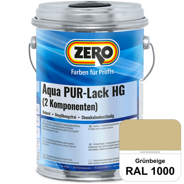 Aqua PUR-Lack HG inkl. Härter (RAL 1000 Grünbeige)