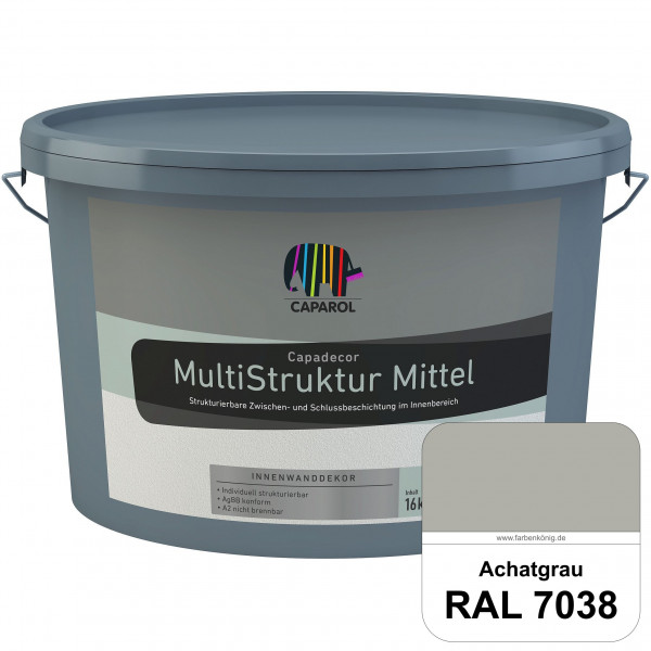 Capadecor MultiStruktur mittel (RAL 7038 Achatgrau) quarzgefüllte Zwischen- und Schlußbeschichtung i