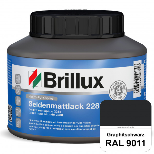 Hydro-PU-XSpray Seidenmattlack 2288 (RAL 9011 Graphitschwarz) hochwertiger Lack speziell für das XVL