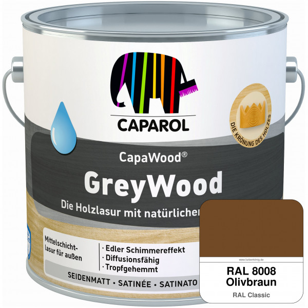 CapaWood® GreyWood (RAL 8008 Olivbraun) - ersetzt Capadur GreyWood