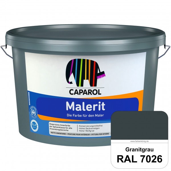 Malerit E.L.F. (RAL 7026 Granitgrau) matte Innenfarbe für Neu- & Renovierungsanstriche