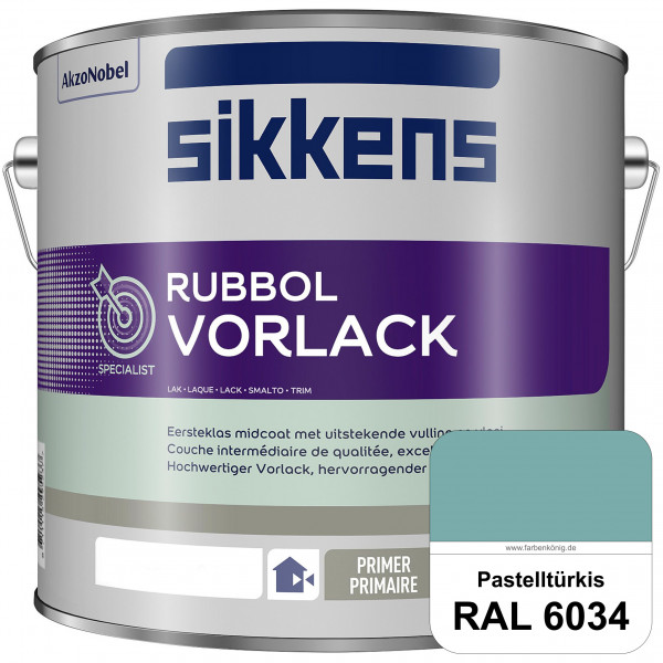 Rubbol Vorlack (RAL 6034 Pastelltürkis) Aromatenfreier Vorlack der Spitzenklasse (außen & innen)