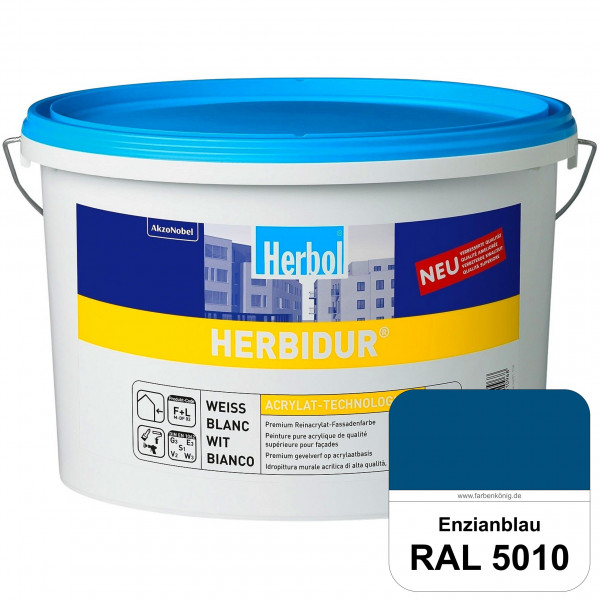 Herbidur (RAL 5010 Enzianblau) Reinacrylat-Fassadenfarbe mit Langzeitwetterschutz