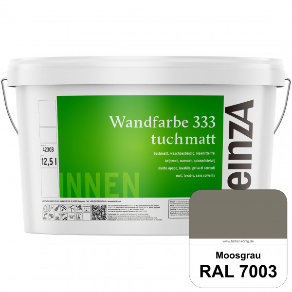einzA Wandfarbe 333 tuchmatt (RAL 7003 Moosgrau) Hochdeckende, waschbeständige Wandfarbe