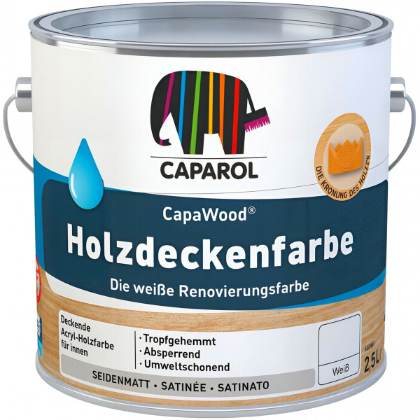 CapaWood® Holzdeckenfarbe (Weiß) - ersetzt Capadur Holzdeckenfarbe