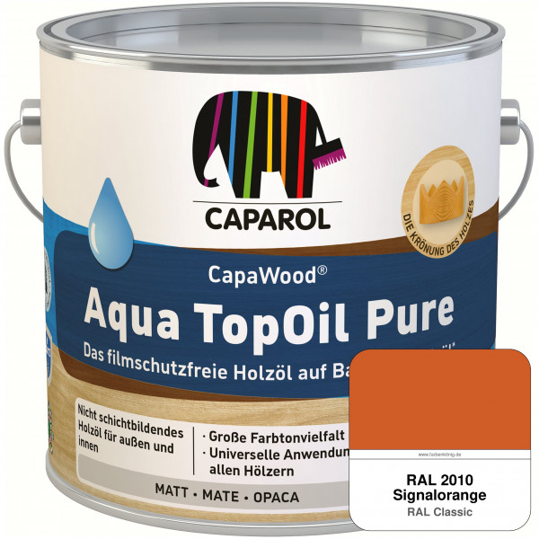 CapaWood® AquaTopOil Pure (RAL 2010 Signalorange) - ersetzt CapaGreen Holz-Öl Aqua
