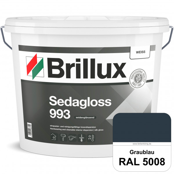 Sedagloss 993 (RAL 5008 Graublau) seidenglänzende Innendispersion für hoch strapazierfähige & gut re