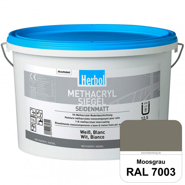 Methacryl Siegel (RAL 7003 Moosgrau) seidenmatte 1K-Beschichtung Böden (Innen & Außen)