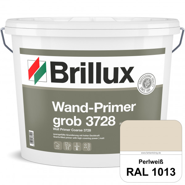 Wand-Primer grob ELF 3728 (RAL 1013 Perlweiß) quarzgefüllte Spezialgrundierfarbe für Gipskarton, Gip