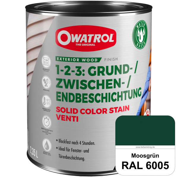 SOLID COLOR STAIN VENTI (RAL 6005 Moosgrün)