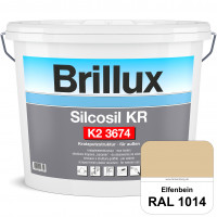 Silcosil KR K2 3674 (RAL 1014 Elfenbein) siliconverstärkter Dekorputz, Kratzputzstruktur, wetterbest