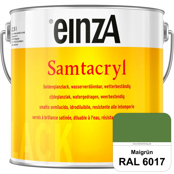 einzA Samtacryl (RAL 6017 Maigrün) wetterbeständige seidenglänzende Acryl-PU-Lackfarbe
