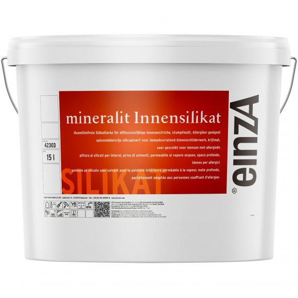 einzA mineralit Innensilikat (B-Ware) - 15 Liter (Weiß)