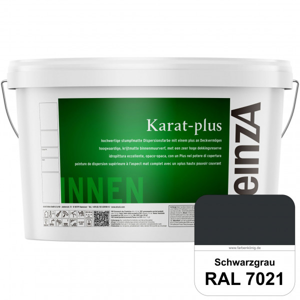 einzA Karat-plus (RAL 7021 Schwarzgrau) Innenwandfarbe mit herausragenden Produkteigenschaften