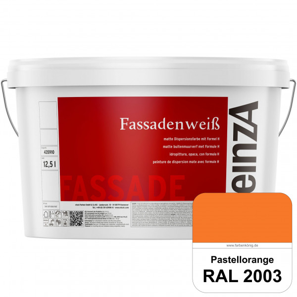einzA Fassadenweiß (RAL 2003 Pastellorange) Sil-Fassadenfarbe gegen Schmutz & Vergrünung