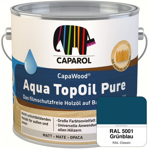 CapaWood® AquaTopOil Pure (RAL 5001 Grünblau) - ersetzt CapaGreen Holz-Öl Aqua