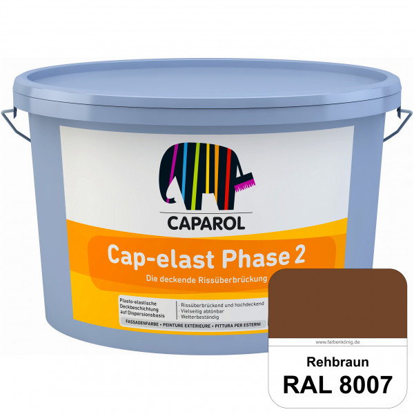 Cap-elast Phase 2 (RAL 8007 Rehbraun) Sanierung gerissener Putzfassaden und Betonflächen