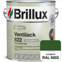 Impredur Ventilack 822 (RAL 6002 Laubgrün) Seidenglanzlack (lösemittelhaltig) Fenster & Türen innen 