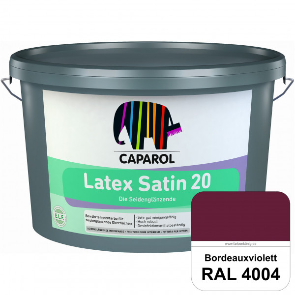 Latex Satin 20 (RAL 4004 Bordeauxviolett) strapazierfähige seidenglänzende Latexfarbe (Innen)