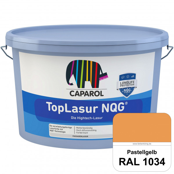 TopLasur NQG® (RAL 1034 Pastellgelb) Verarbeitungsfertige Lasur auf Basis der Nano-Quarz-Gitter Tech