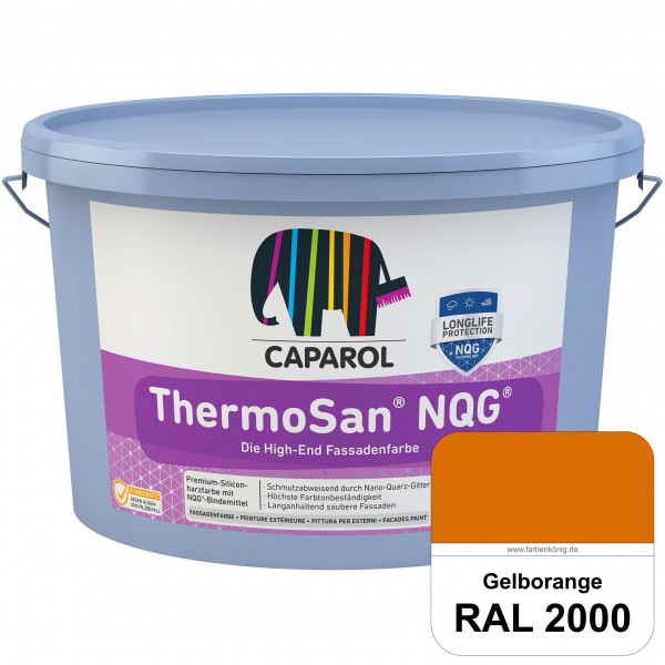 ThermoSan NQG (RAL 2000 Gelborange) schmutzabweisende Siliconharz Fassadenfarbe mit Algen- und Pilzs