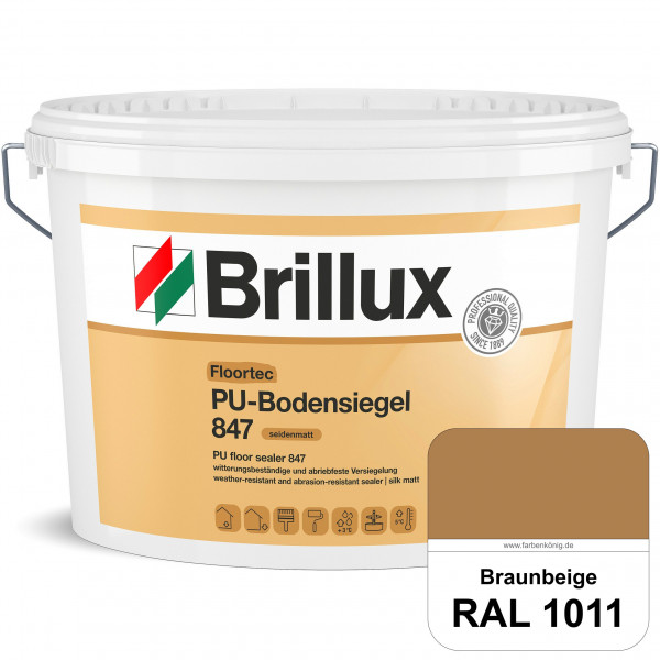 Floortec PU-Bodensiegel ELF 847 (RAL 1011 Braunbeige) seidenmatt, witterungsbeständig, außen & innen