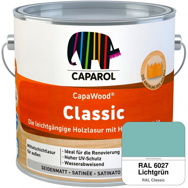 CapaWood Classic (RAL 6027 Lichtgrün) - ersetzt Capadur ClassicLasur