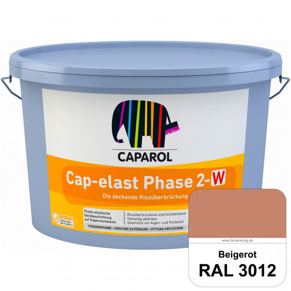 Cap-elast Phase 2-W (RAL 3012 Beigerot) elastisches Beschichtungssystem für die Sanierung gerissener