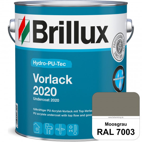 Hydro-PU-Tec Vorlack 2020 (RAL 7003 Moosgrau) hochwertiger Vorlack für grundierte bzw. gespachtelten