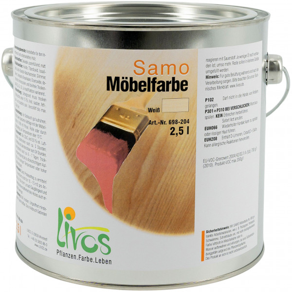 SAMO Möbelfarbe Nr. 698 (seidenmatt) - cremeweiß