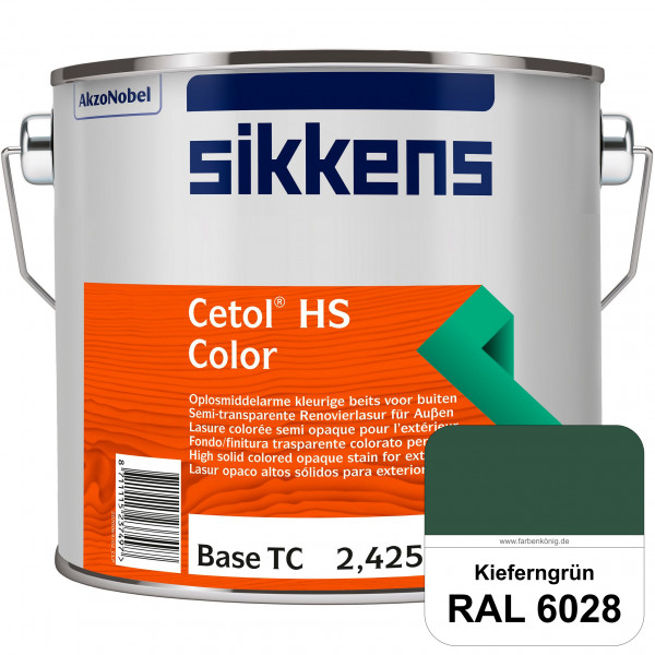 Cetol HS Color (RAL 6028 Kieferngrün) Dekorative semi-transparente Lasur (lösemittelhaltig) für auße