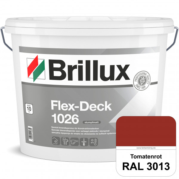 Flex-Deck ELF 1026 (RAL 3013 Tomatenrot) Hochwertige Innendispersion für Decken mit Installationen &